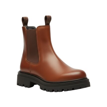 Canal Cognac Explorer | Chunky Chelsea Boots voor Dames met Weerbestendig Leer en Stoere Zool