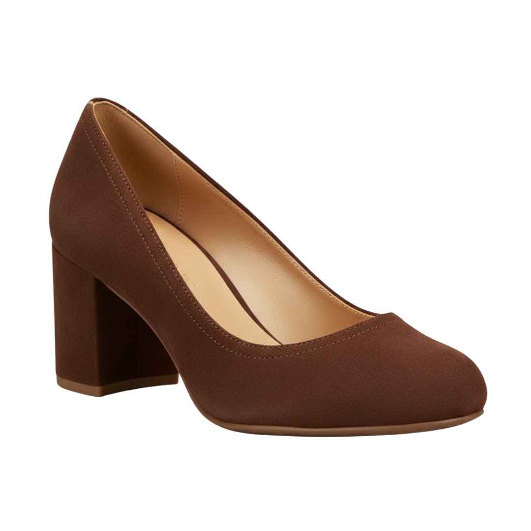 Velvet Wind Pump Suède Pumps met 6 cm Blokhak en Subtiele Herfst-Elegantie (6)