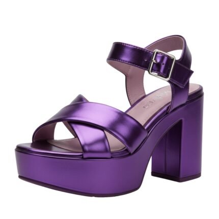 Mylvro Platform Sandalen Metallic Synthetisch